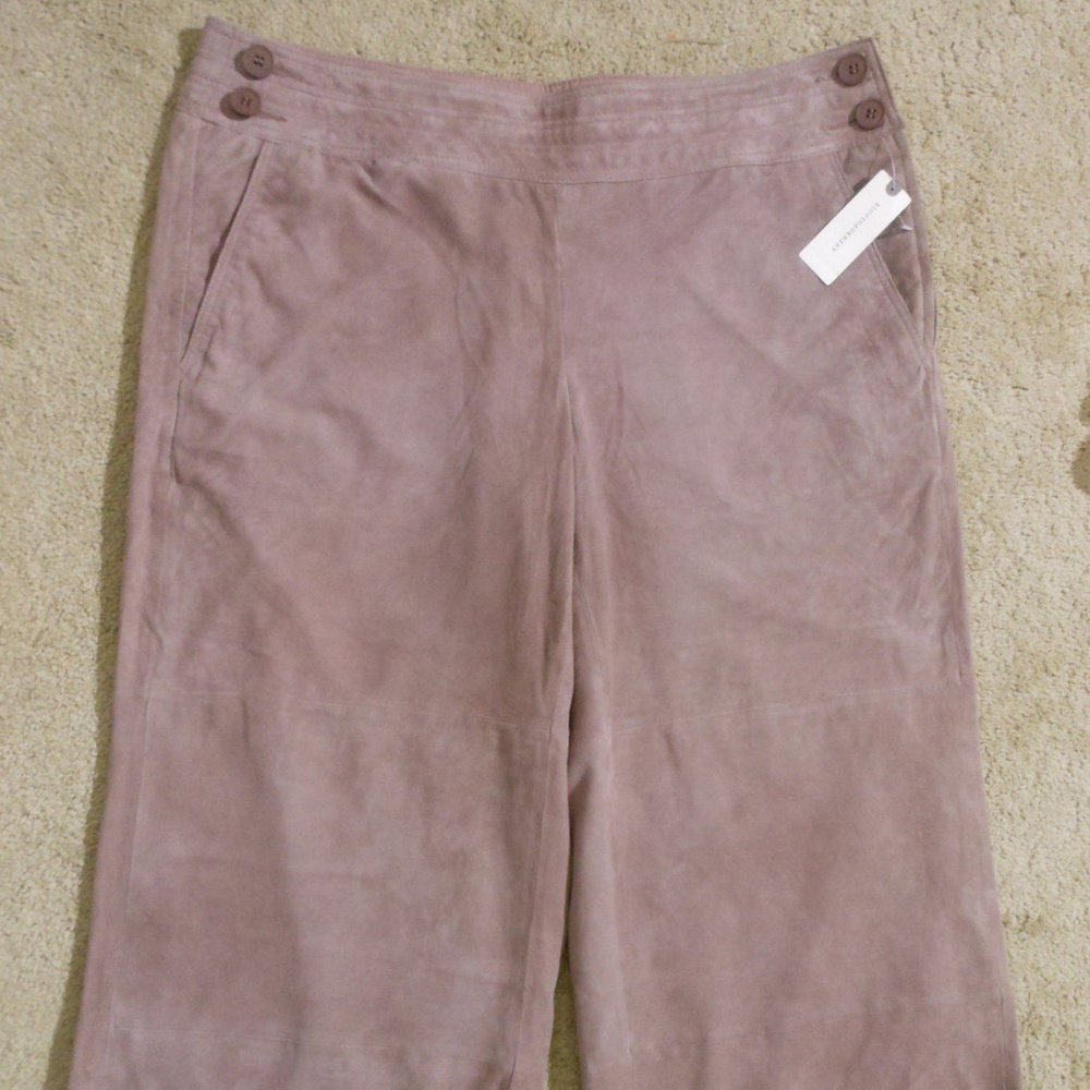 ANTRHOPOLOGIE Elspeth Suede Capris 12 NWT $498 - Picture 7 of 8